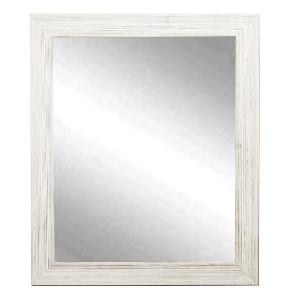 BrandtWorks Medium Rectangle White Casual Mirror (35.5 in. H x 32 in. W)