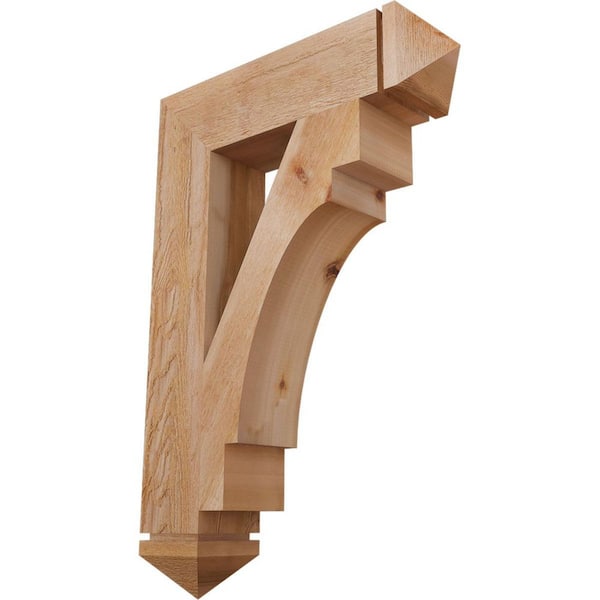 Ekena Millwork 6 in. x 38 in. x 26 in. Western Red Cedar Merced Arts and Crafts Rough Sawn