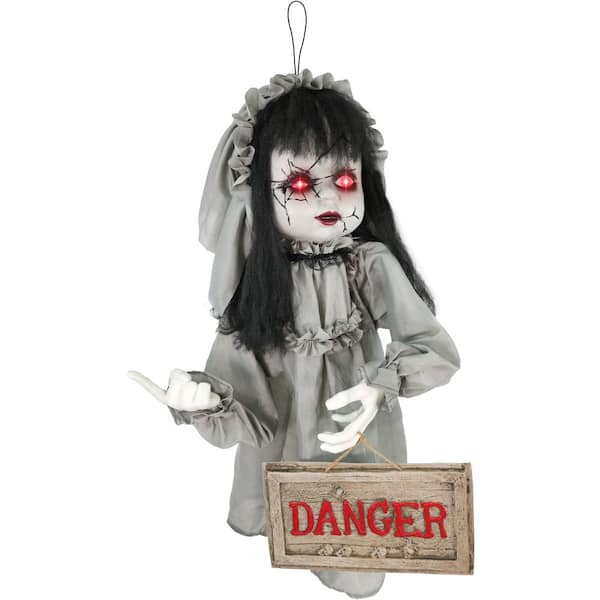 29 in. Animatronic Haunted Victorian Child Groundbreaker Halloween Prop