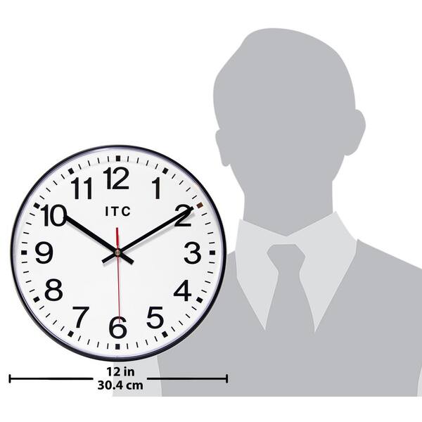 Infinity Instruments Prosaic 12 in. Round Business Wall Clock