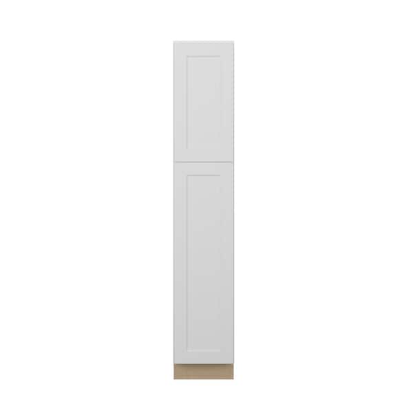 Unbranded Norfolk Shaker 15 in. W x 84 in. H x 24 in. D in Painted White Plywood Assembled Pantry Cabinet