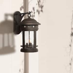 Sedona 20 in. Oil Rubbed Bronze 3-Light Outdoor Line Voltage Wall Sconce with No Bulbs Included
