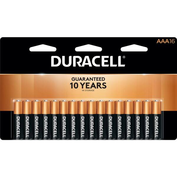Piles AAA Duracell Coppertop, alcalines, paq. 16