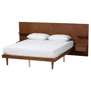 Graham Brown Wood Frame Queen Platform Bed with Built-In Nightstands