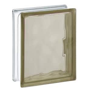 3 in. Thick Series 6 x 8 x 3 in. (10-Pack) Bronze Wave Pattern Glass Block (Actual 5.75 x 7.75 x 3.12 in.)