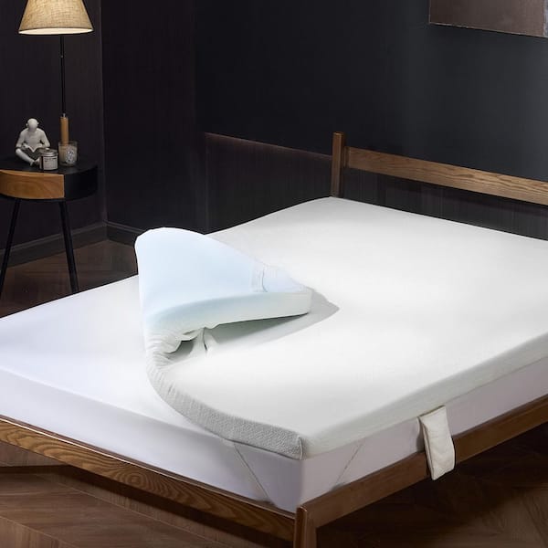 Mattress Topper Queen Size 3 in. Thickness Soft Memory Foam Mattress Pad Premium Cooling Gel Infusion Detachable
