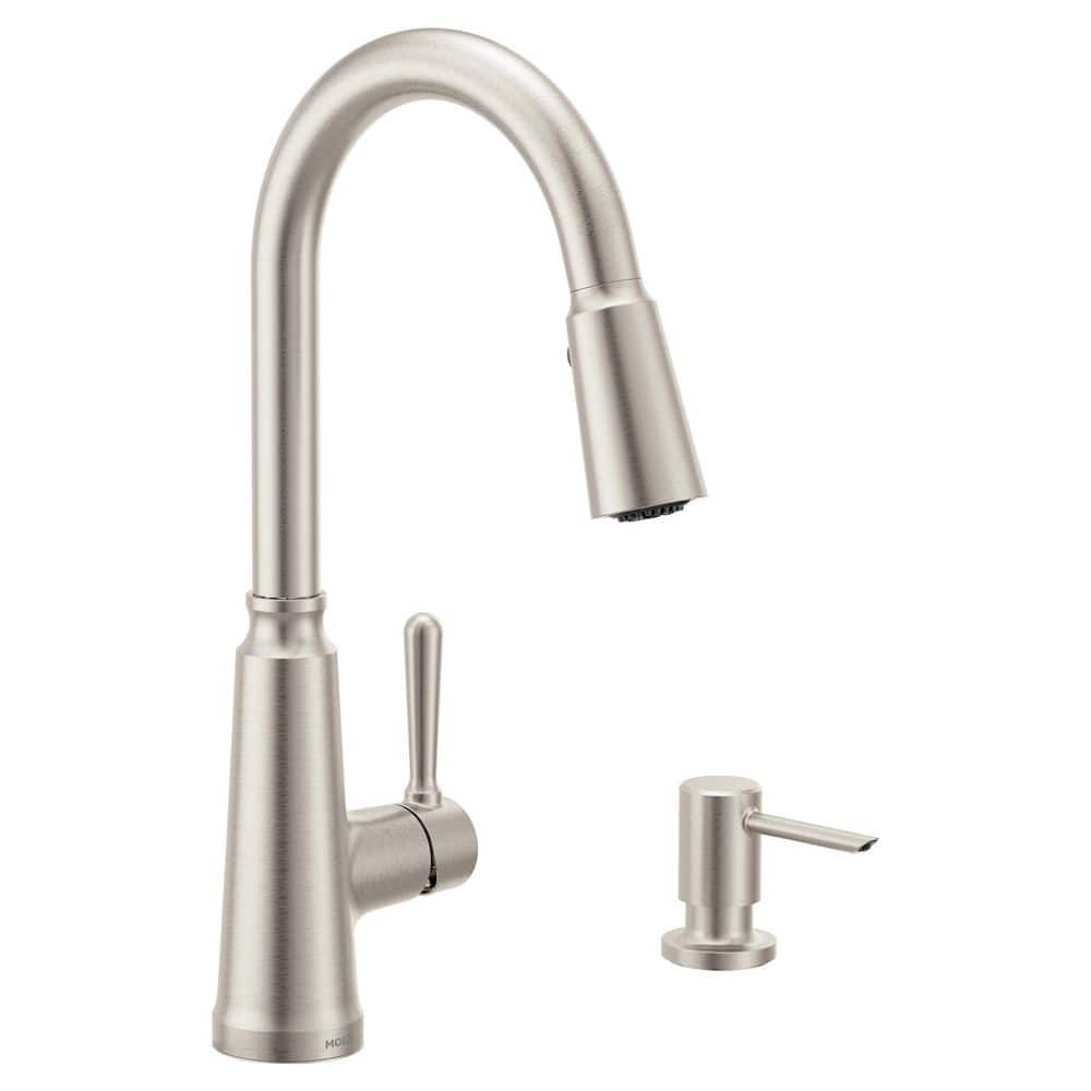 Trew Single-Handle Pull-Down Sprayer Kitchen Faucet with Reflex and Power Boost in Spot Resist Stainless price history on PriceWatchPro