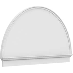2-3/4 in. x 66 in. x 39-3/4 in. Half Round Smooth Architectural Grade PVC Combination Pediment Moulding