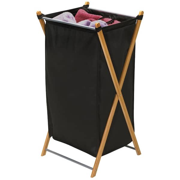 Heavy Duty Bamboo X Frame Laundry Hamper