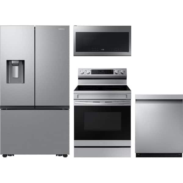 27 cu. ft. Counter Depth 3 Door Mega Capacity French Door Refrigerator with Smart Freestanding Range and Dishwasher