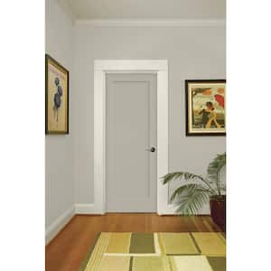 30 in. x 80 in. Madison Desert Sand Left-Hand Smooth Solid Core Molded Composite MDF Single Prehung Interior Door