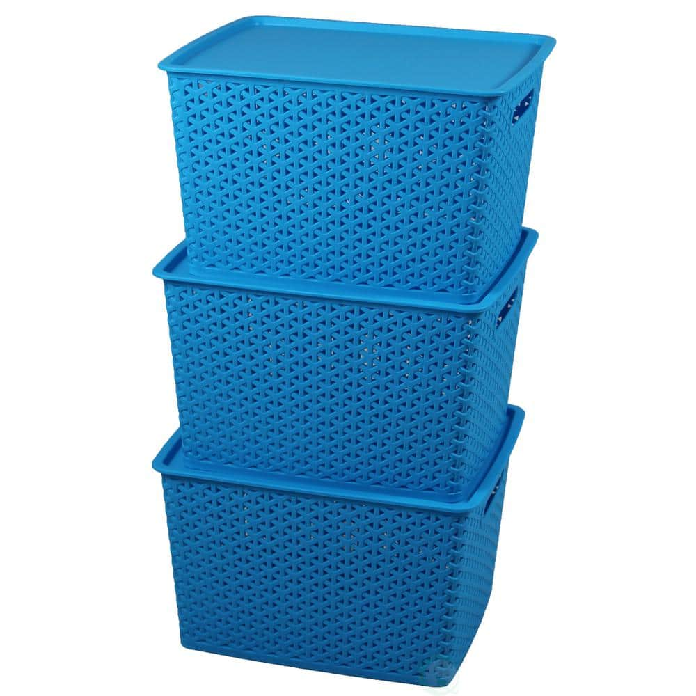 Plastic storage bin 500x310x200 mm, 28L blue 