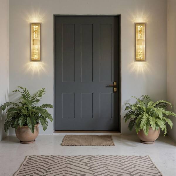 KAISITE Modern 1-Light Gold Dimmable LED Wall Sconce Wall