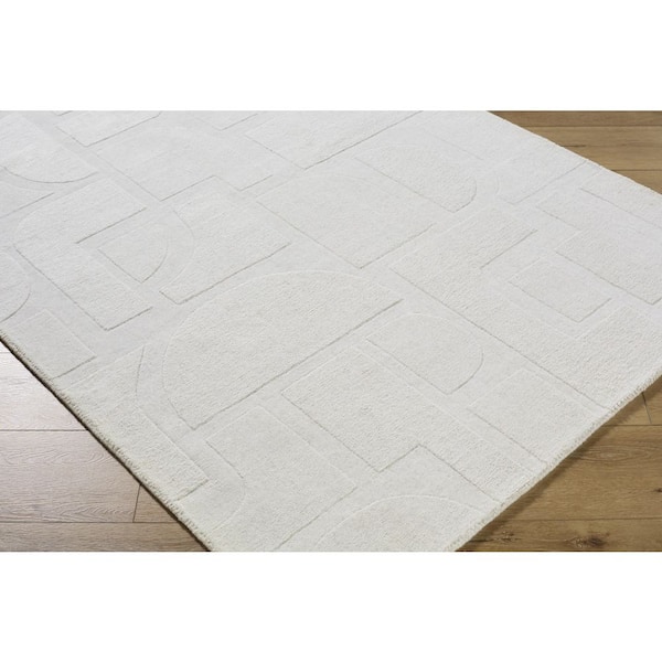 Taraash TRH-2306 8 ft. x 10 ft. White Handmade, Area Rug