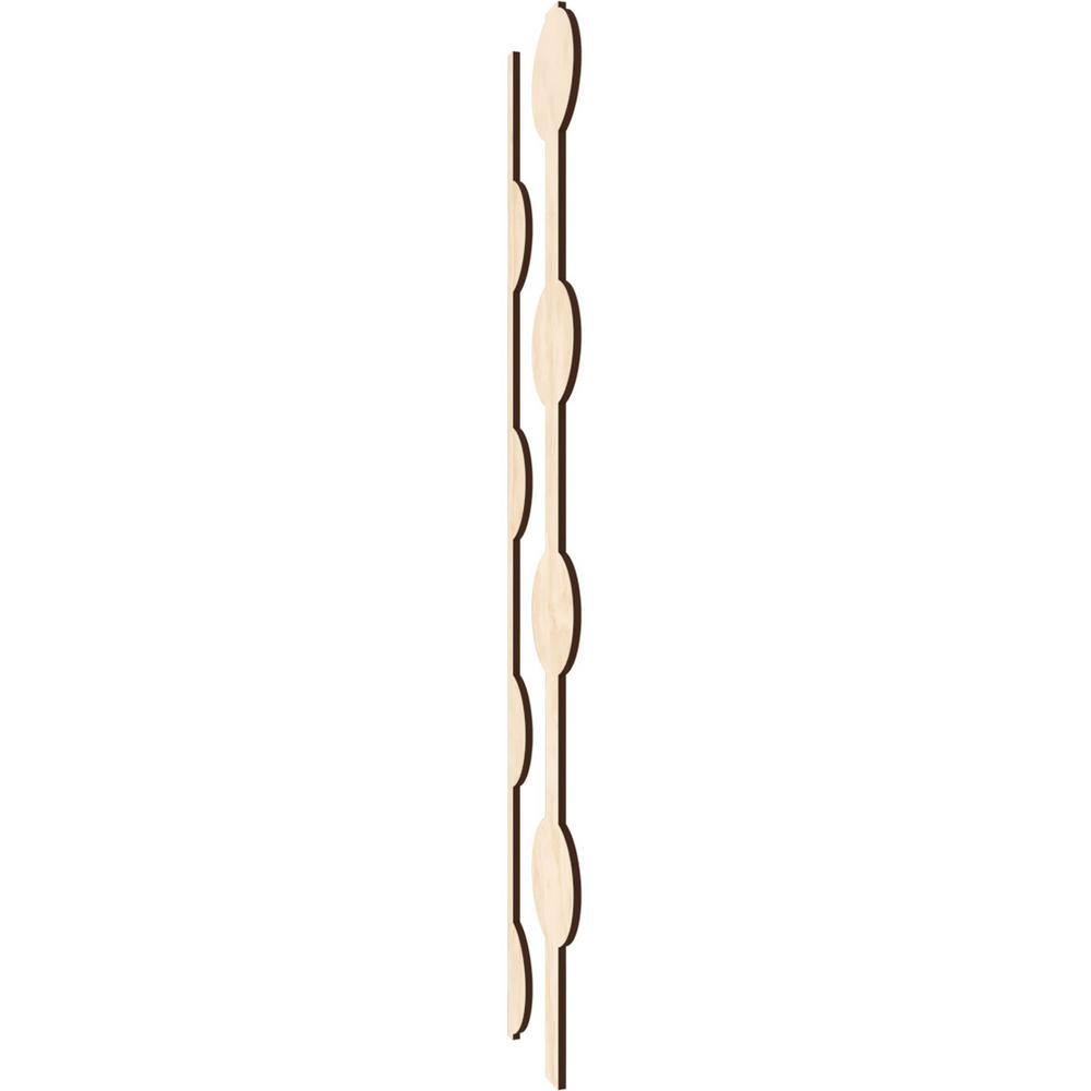 Birch Adjustable Decorative Wood Slat Wall Panel Kit, 47"