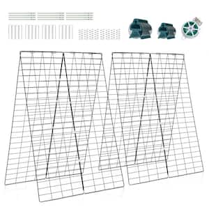 2-Piece Green Cucumber Garden Trellis Grow Support for Climbing Plant
