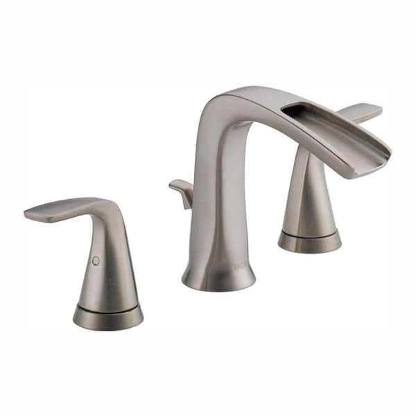 Delta Tolva 8 In Widespread 2 Handle, Bathroom Faucets Brushed Nickel