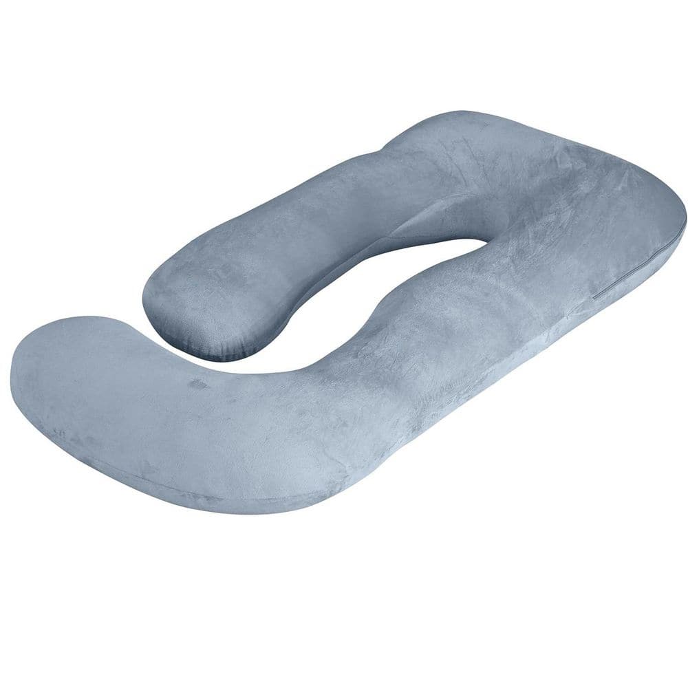 57 in. U Shaped Full Body Maternity Pillow, Pregnancy Pillow with Removable