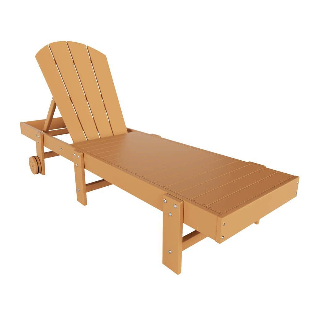 WESTIN OUTDOOR Laguna Teak HDPE Plastic Outdoor Adjustable Adirondack