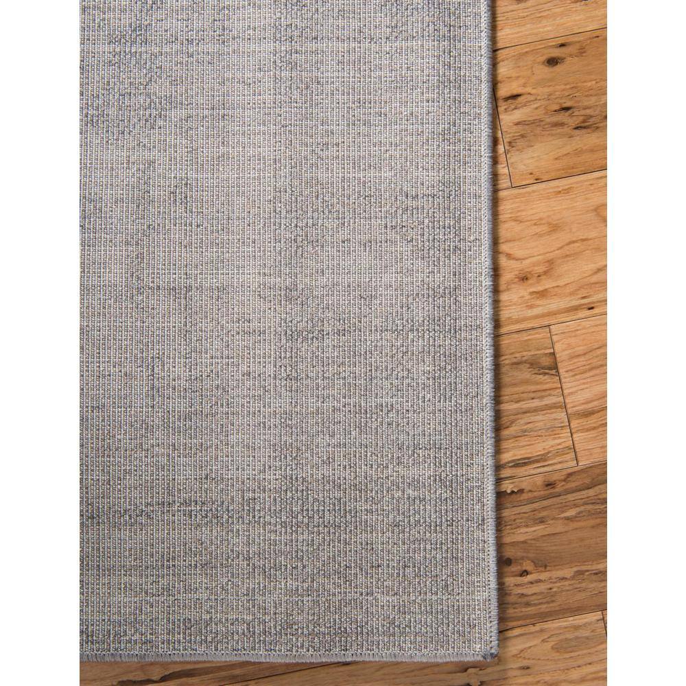 Braided Gray Synthetic 4' x 6' Easy Care Rectangular Rug