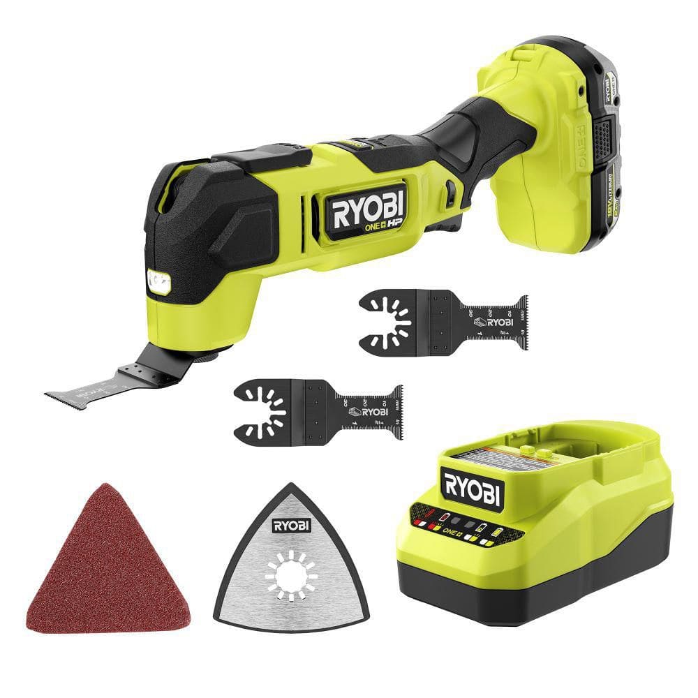 RYOBI ONE+ HP 18V Brushless Cordless Multi-Tool Kit with 2.0 Ah Battery ...