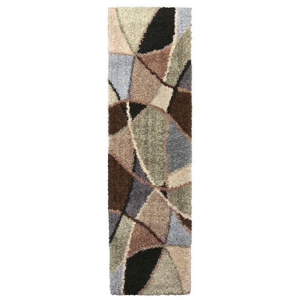 Orian Rugs Danny Blue 2 ft. x 7 ft. Indoor Runner Rug