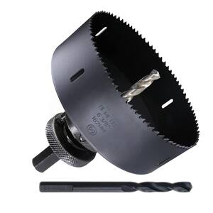 Hole Saw 8 in. Dia Drill Bit for Wood Plastic Drywall Thin Metal with ...