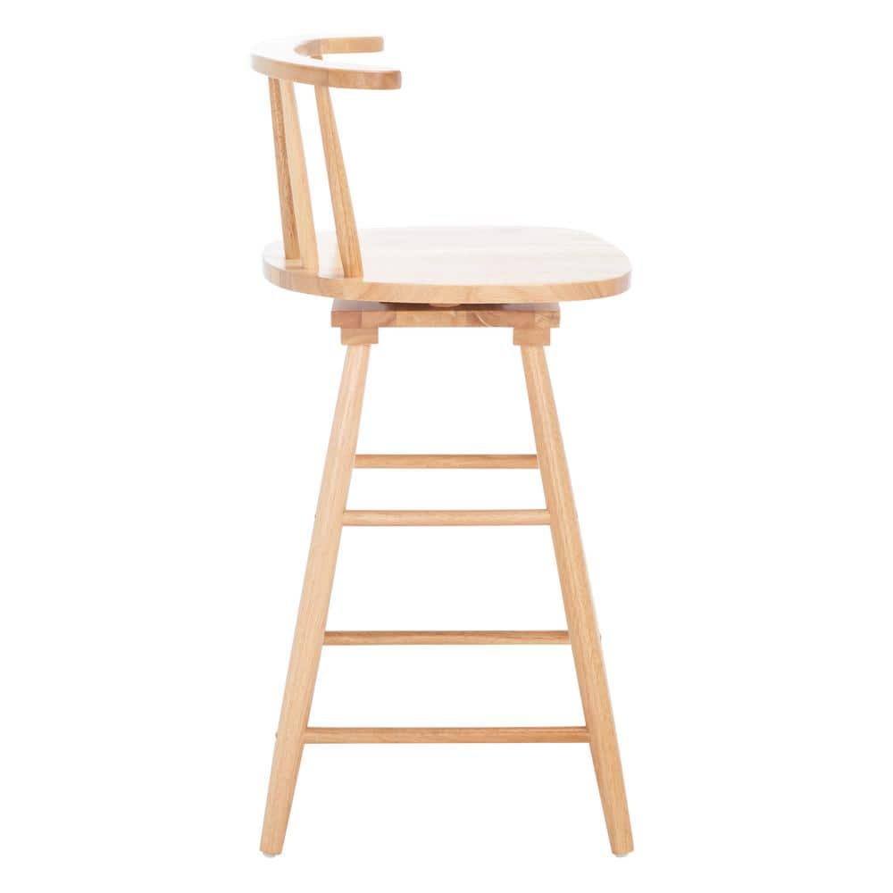 Natural Wood Swivel Windsor Counter Stool