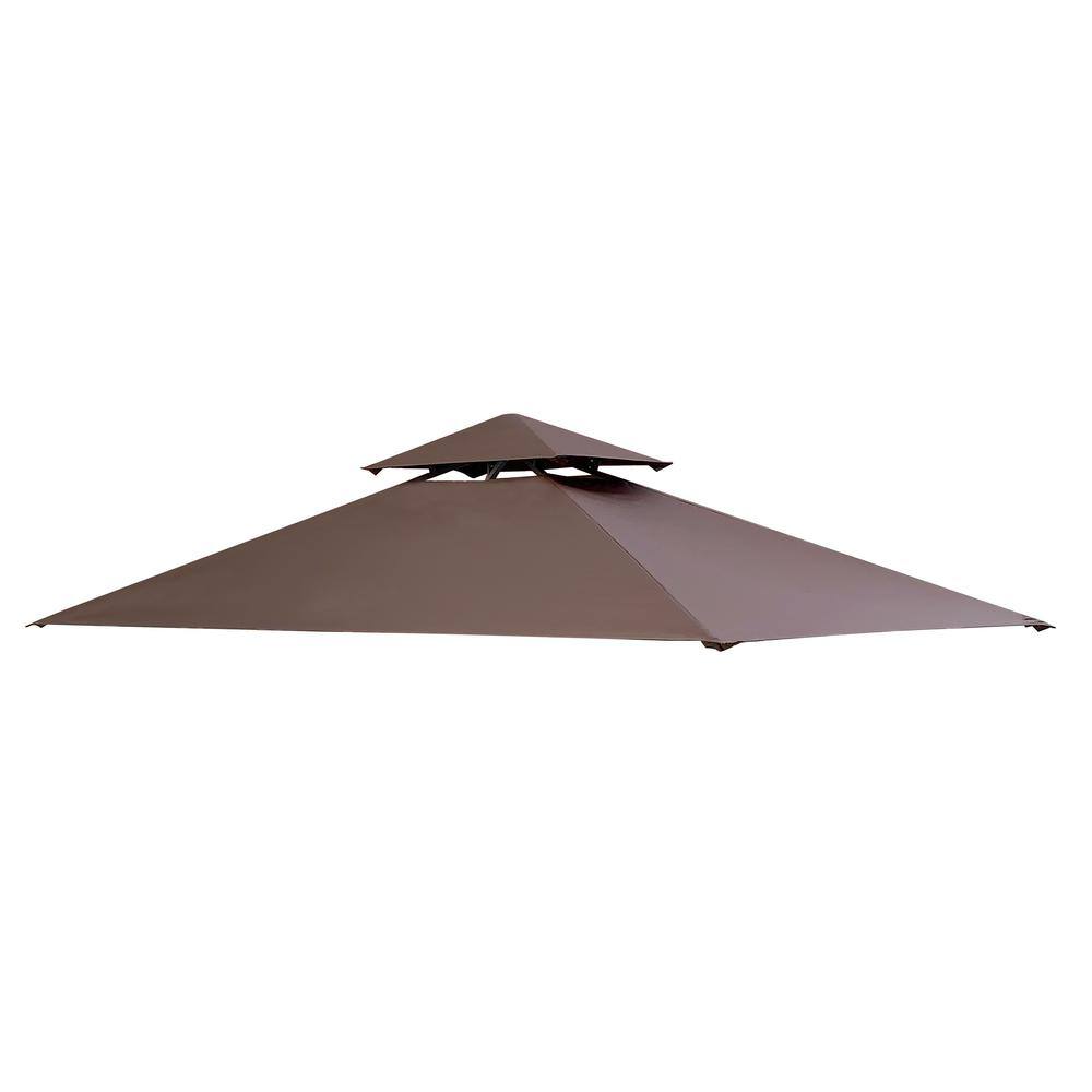 APEX GARDEN 8 ft. x 5 ft. Brown Replacement Canopy Top for Hampton Bay Heathermoore Grill Gazebo -  71590034