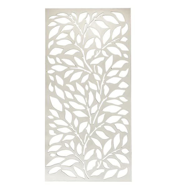 Matrix Jungle 70.8 in. x 35.4 in. Swiss Coffee Recycled Polymer Decorative Screen Panel, Wall Decor and Privacy Panel