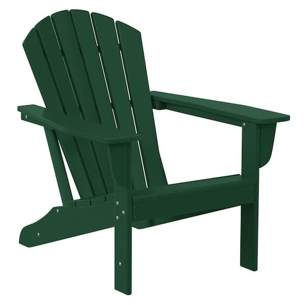 WESTIN OUTDOOR Mason Dark Green Poly Plastic Outdoor Patio Classic Adirondack Chair, Fire Pit Chair