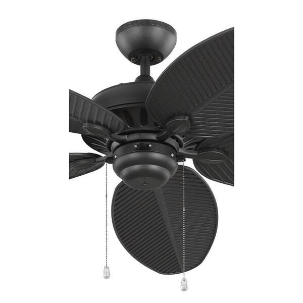 Monte Carlo Cruise 52 In Matte Black, Home Depot Tropical Ceiling Fans