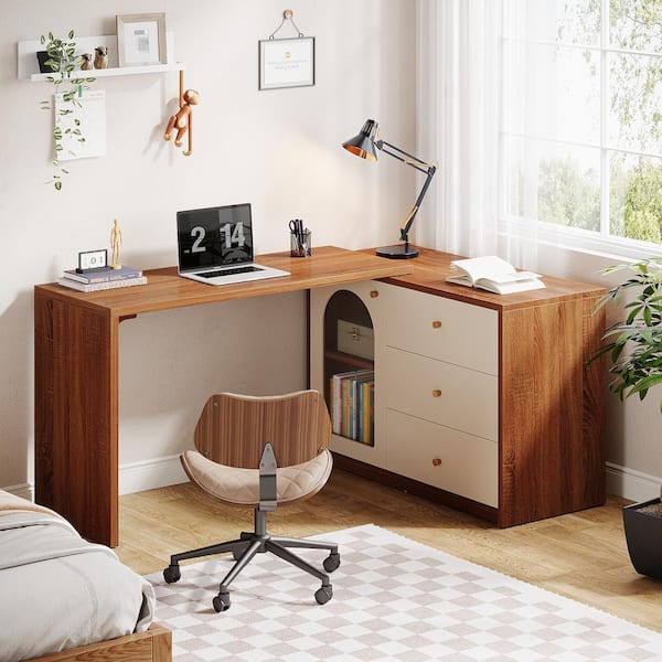 Small beige desk sales
