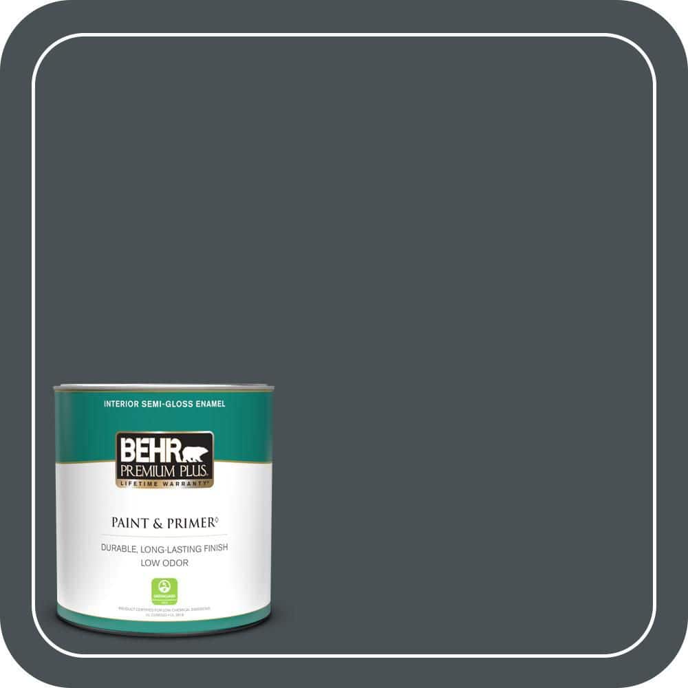 1 qt. #720F-7 Dark as Night Semi-Gloss Enamel Low Odor Interior Paint & Primer price history on PriceWatchPro