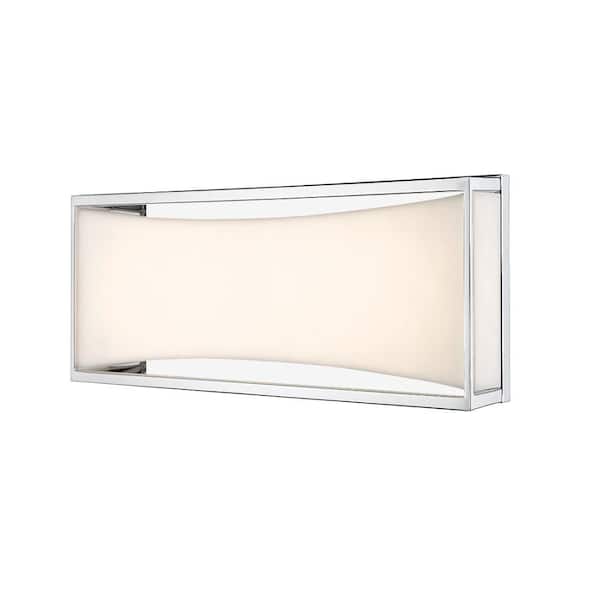 Unbranded Baden 24 in. 2-Light 12-Watt Chrome Integrated LED Vanity Light Bar