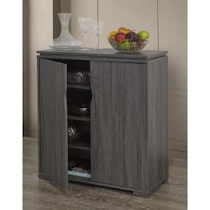 Tall Storage Cabinet Charcoal Gray - Buylateral