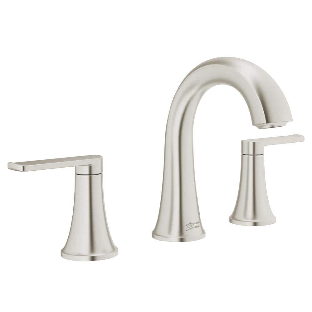 American Standard Corsham 8 in. Widespread Double-Handle Bathroom Faucet in  Brushed Nickel 7428801.295 - The Home Depot