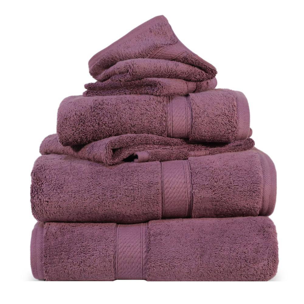 Madeline 6-Piece Plum Solid Egyptian Cotton Towel Set price history on PriceWatchPro