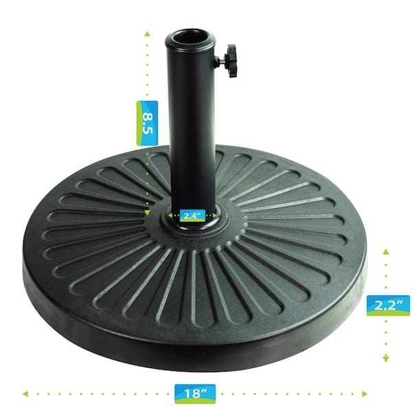 18 X 18 X 5 Black Water Injection Umbrella Base 18 X 18 X 5 Black Water Injection Umbrella Base