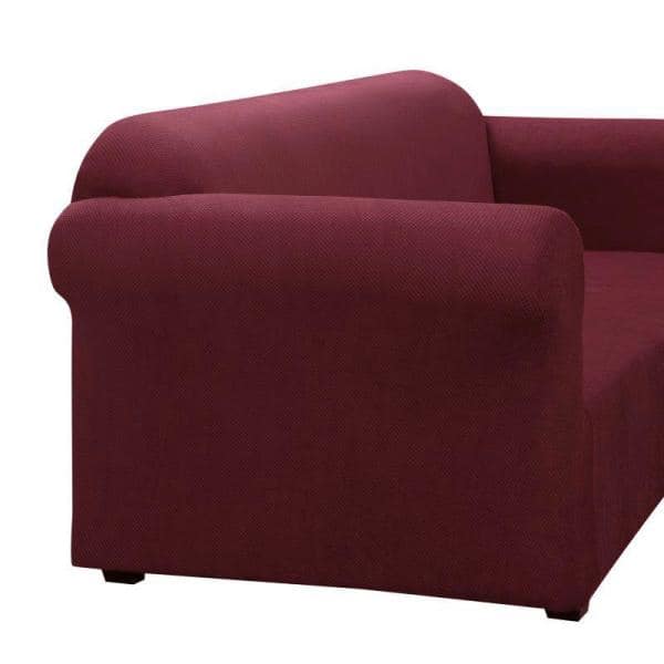 Stretch pique 2 clearance seat sleeper sofa slipcover