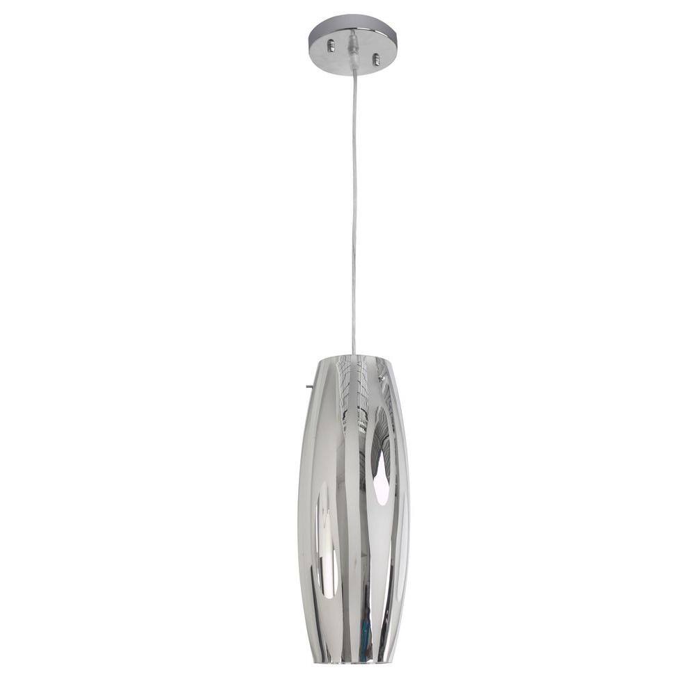 Chroman Empire 22" Mini Pendant with Smoke Chrome Glass