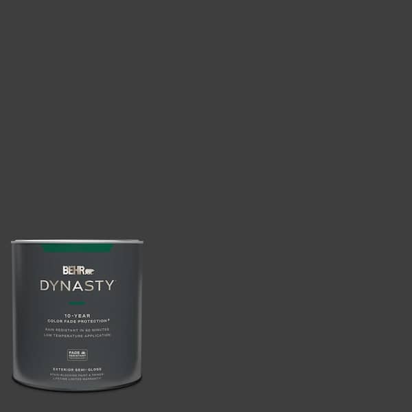 BEHR DYNASTY 1 qt. #N520-7 Carbon Semi-Gloss Exterior Stain-Blocking Paint & Primer