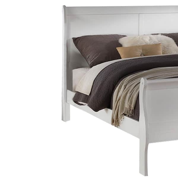 Acme Louis Philippe lll King Storage Bed in Real White 24487EK