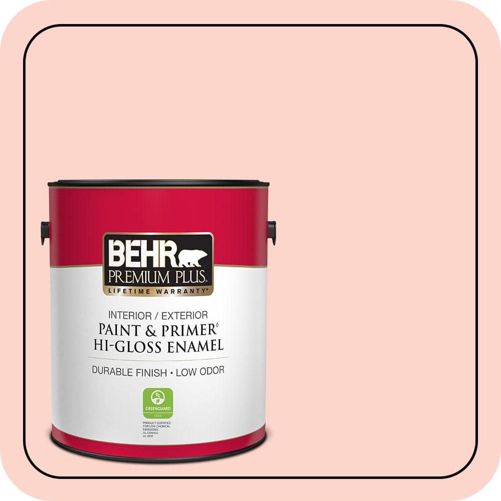 1 gal. #190A-2 Coral Mantle Hi-Gloss Enamel Interior/Exterior Paint & Primer product image for price tracking