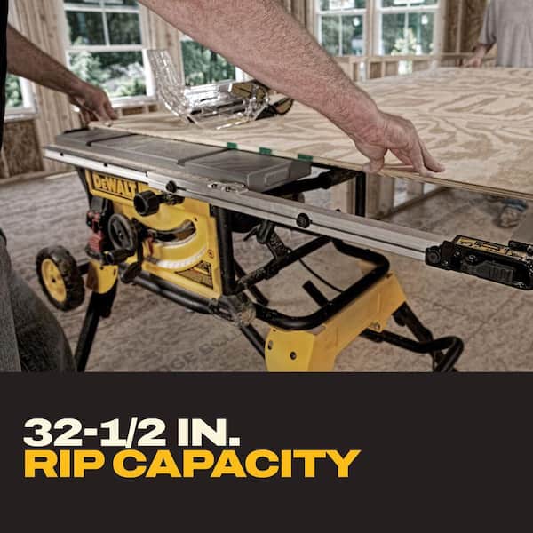 DEWALT 15 Amp Corded 10 in. Job Site Table Saw with Rolling Stand