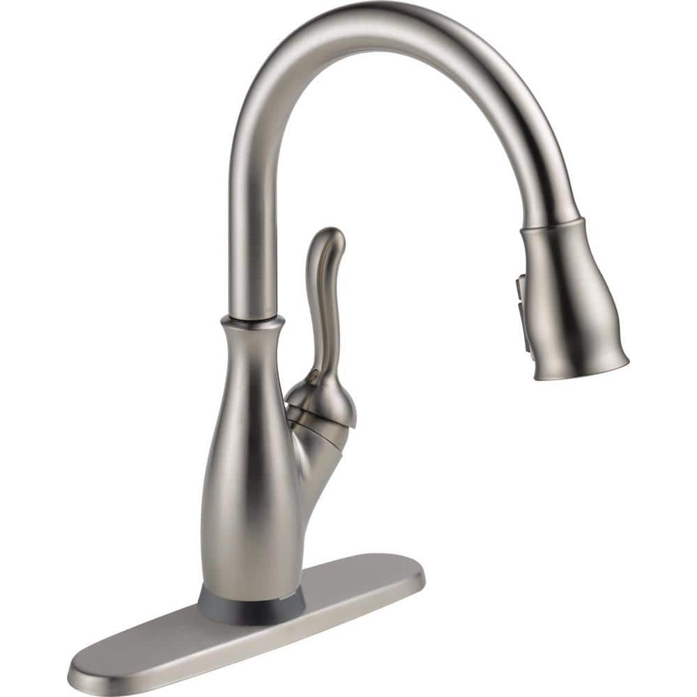 Delta Leland Single-Handle Pull-Down Sprayer Kitchen Faucet with Touch2O  and ShieldSpray Technology in SpotShield Stainless 9178T-SP-DST The Home  Depot