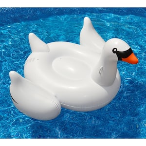 Giant Swan 75 in. Inflatable Ride-On Pool Toy