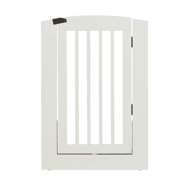 Camaflexi Ruffluv Single Extender Pet Gate Panel with Door - Large - 36"H - White Finish