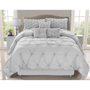 Gray Solid Color King Polyester Comforter Only