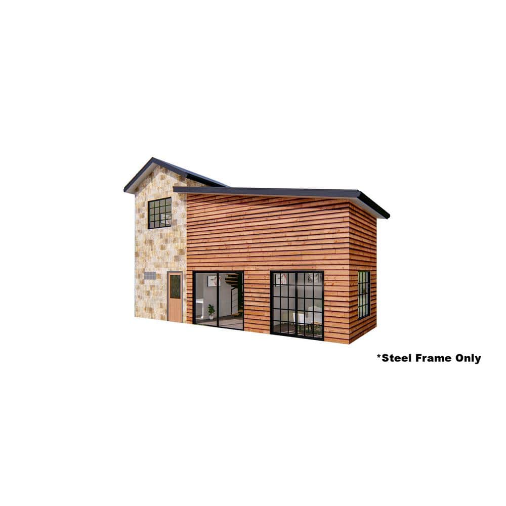 Rose Cottage 2 Beds 444.3 sq. ft. Tiny Small Home Steel Frame Building Kit  ADU Cabin Guest House Outdoor project kit RC2B443 - The Home Depot